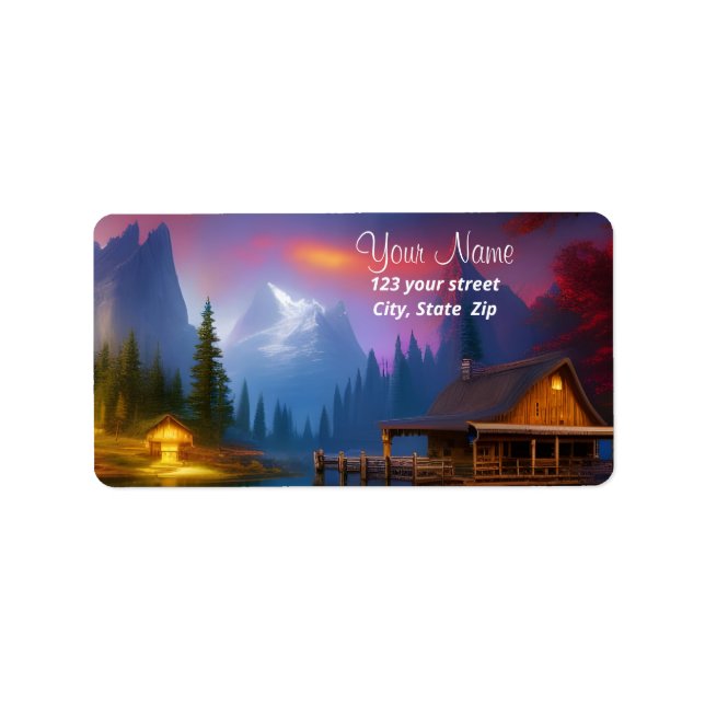 Die Hütte in der Bucht N des Mondes Adressaufkleber (Vorne)