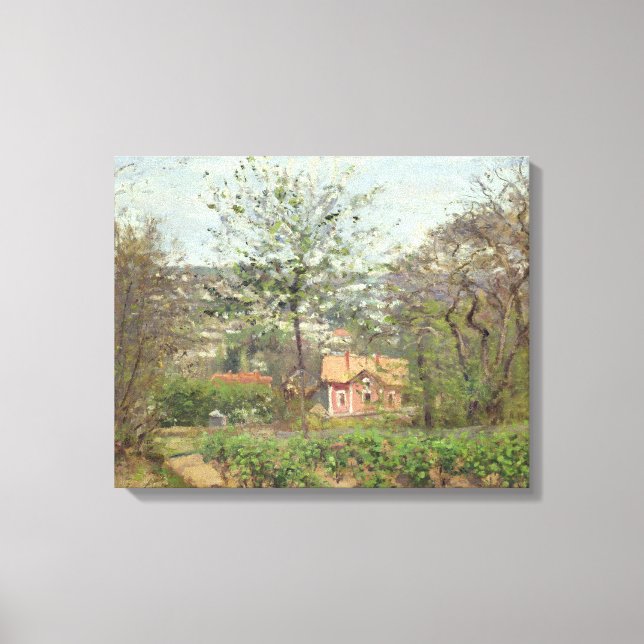 Die Hütte oder das rosa Haus Leinwanddruck (Vorderseite)