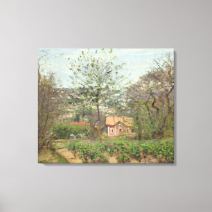 Die Hütte oder das rosa Haus Leinwanddruck