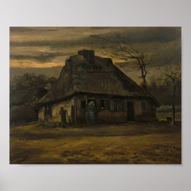 Die Hütte, Van Gogh Fine Art Poster (Vorne)