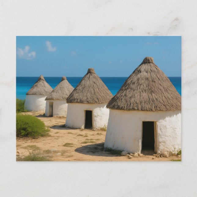 Die Hütten in Bonaire Postkarte (Vorderseite)