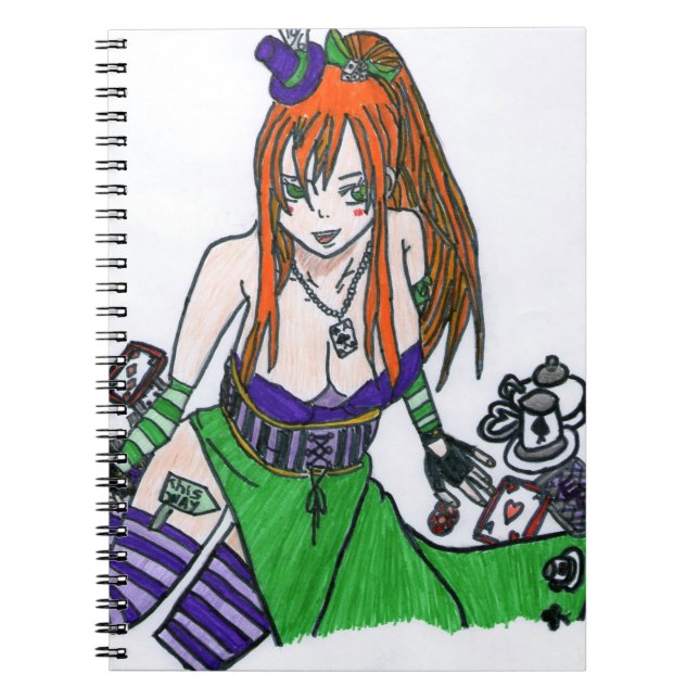 die Hutverrückte in Mangaversion Notizblock (Vorderseite)