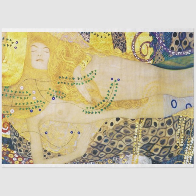 Die Hydra, Gustav Klimt Seidenpapier (Vorderseite)
