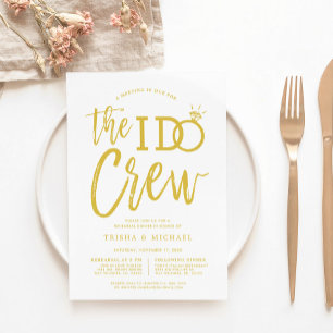 Die I-Crew   Probe Dinner Gold+White Invit Einladung