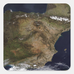 Die iberische Halbinsel Quadratischer Aufkleber