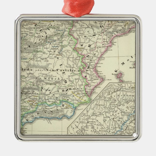 Die Iberische Halbinsel von 1257 bis 1479 Ornament Aus Metall (Vorne)