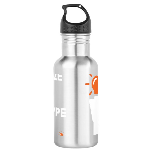 Die Idee Guy™ Prozesswasser-Flasche - BW Edelstahlflasche (Rückseite)