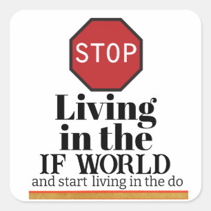 Die IF-Weltmarke Quadratischer Aufkleber