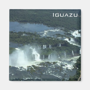 Die Iguaçu-Wasserfälle - Luftaufnahme Magnet