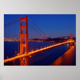 Die ikonische Brücke mit San Francisco Poster