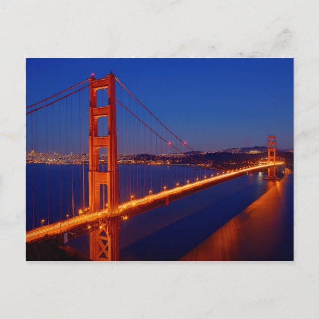 Die ikonische Brücke mit San Francisco Postkarte (Vorderseite)