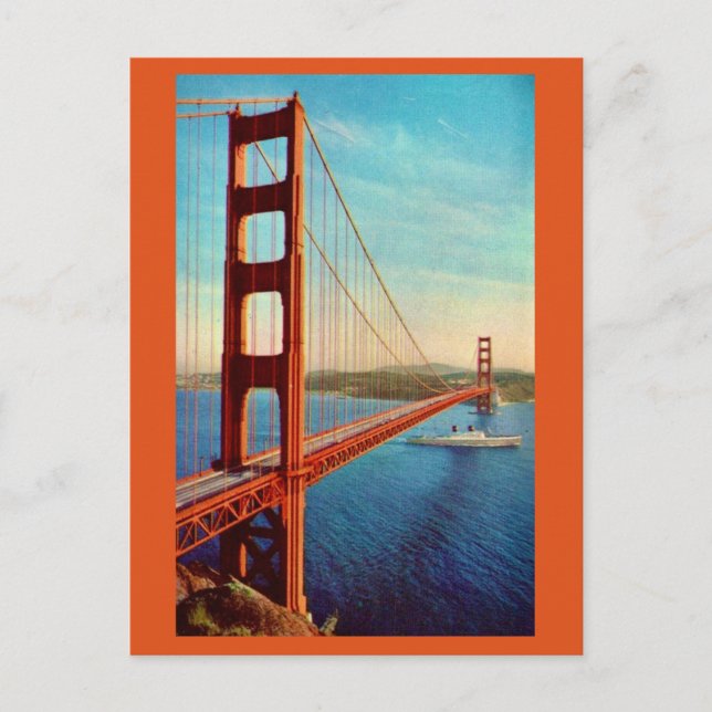 Die ikonische Golden Gate Bridge Postkarte (Vorderseite)