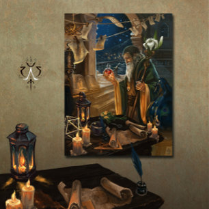 Die Illustration der Einsiedlerkarte - Alchemie-Ku Poster