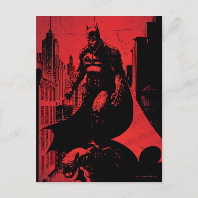 Die Illustration des Comic Batman Postkarte (Vorderseite)