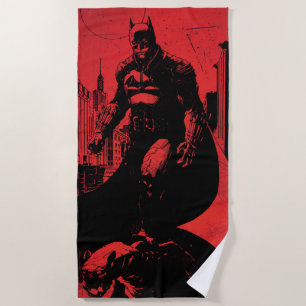 Die Illustration des Comic Batman Strandtuch