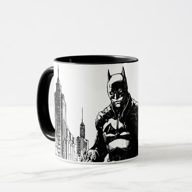 Die Illustration des Comic Batman Tasse (Vorderseite Links)