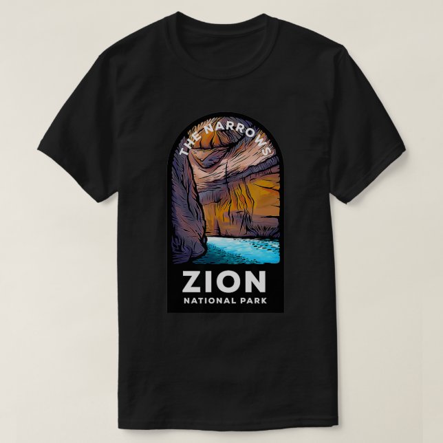 Die Illustration des Nationalparks Narrows Zion T-Shirt (Design vorne)