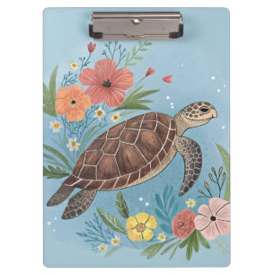 Die Illustration einer Meeresschildkröte Klemmbrett