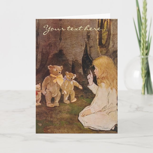 Die Illustration mit drei Bären Karte (Vorderseite)