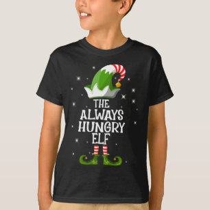Die immer hungrige Elf-Familie passt Weihnachten T-Shirt