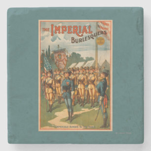 Die Imperial Burlesquers weibliche Soldaten spiele Steinuntersetzer