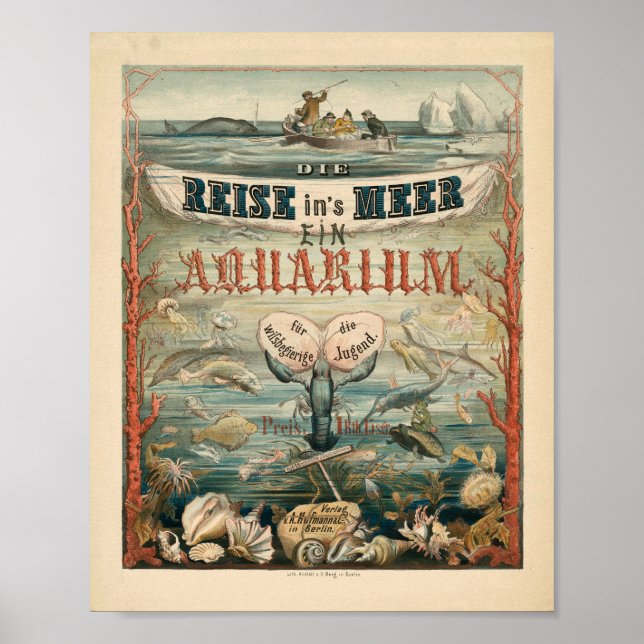 Die in Meer, Ein Aquarium | Carl Reinhardt Poster (Vorne)
