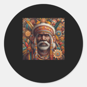 Die indigene australische Aborigine-Aufkleberin Runder Aufkleber