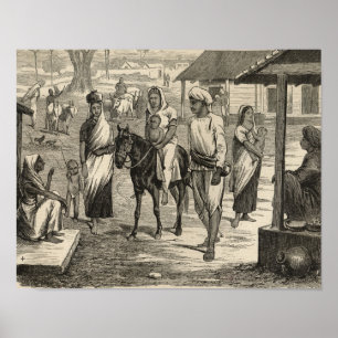 Die indische Hungersnot Poster