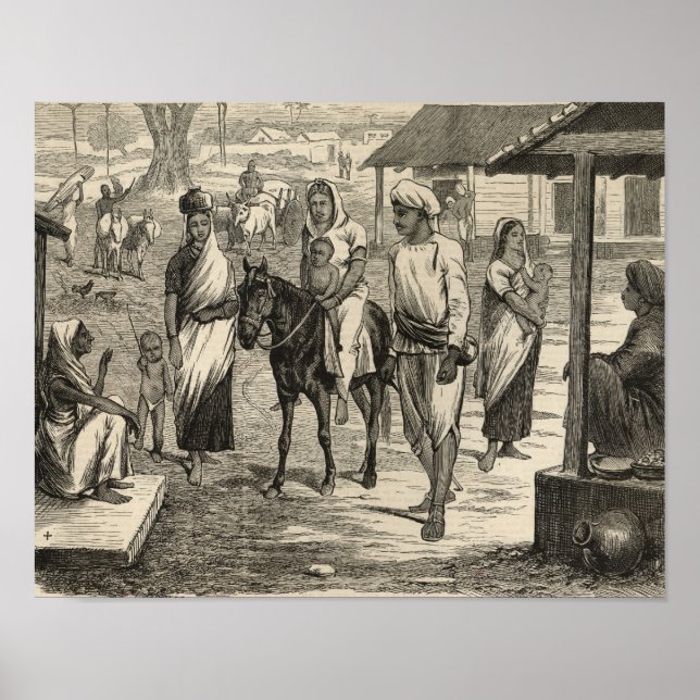 Die indische Hungersnot Poster (Vorne)