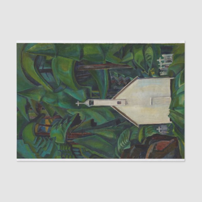 Die indische Kirche von Emily Carr Seidenpapier (Vorderseite)