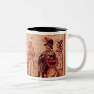Die indische Prinzessin Malinche oder Dona Marina Zweifarbige Tasse