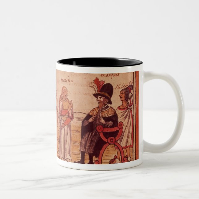 Die indische Prinzessin Malinche oder Dona Marina Zweifarbige Tasse (Rechts)