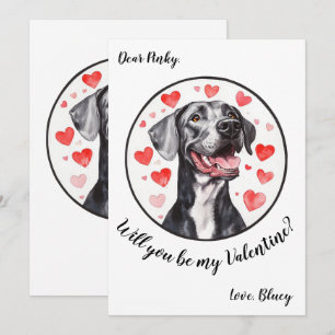 Die individuell anpassbare Valentintagskarte "Grea Feiertagskarte