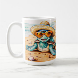 Die individuell gestaltete Turtelanlage am Strand Kaffeetasse