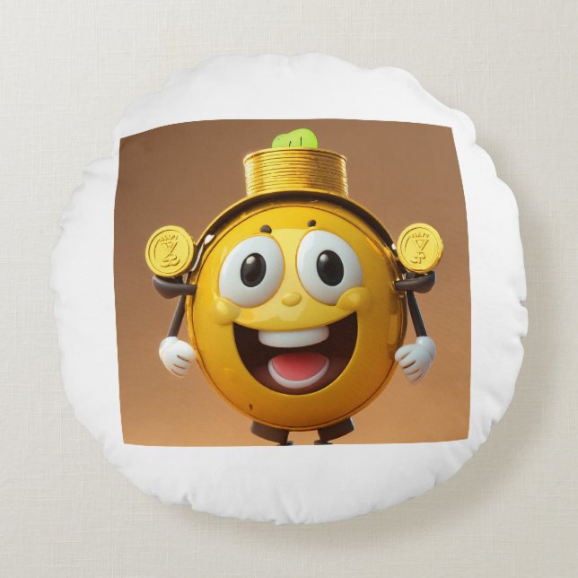 Die individuelle Rundkissenabdeckung macht Spaß. Rundes Kissen (Vorderseite)