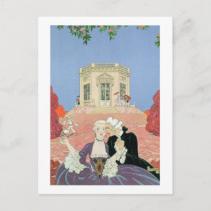 Die Indolents, Illustration für "Fetes Galantes" Postkarte