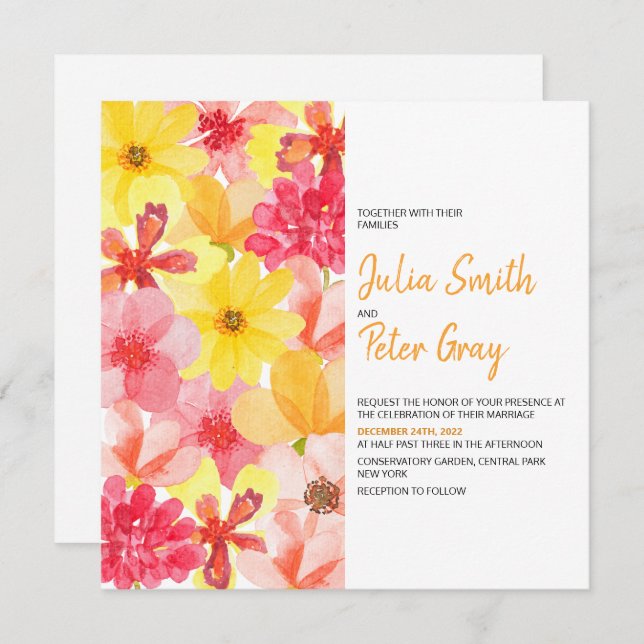 Die informellste Einladung zur Hochzeit von Wasser (Vorne/Hinten)