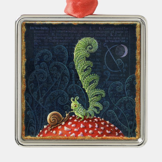 Die Innendekoration, Involute. Niedliche Pilzkunst Ornament Aus Metall (Vorne)