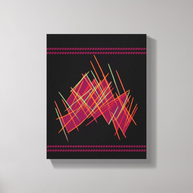 Die Innendekoration ist schwarz mit rotem Mix Leinwanddruck (Vorderseite)