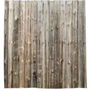 Die Inneneinrichtung aus altem Holz, das Backgröss Duschvorhang