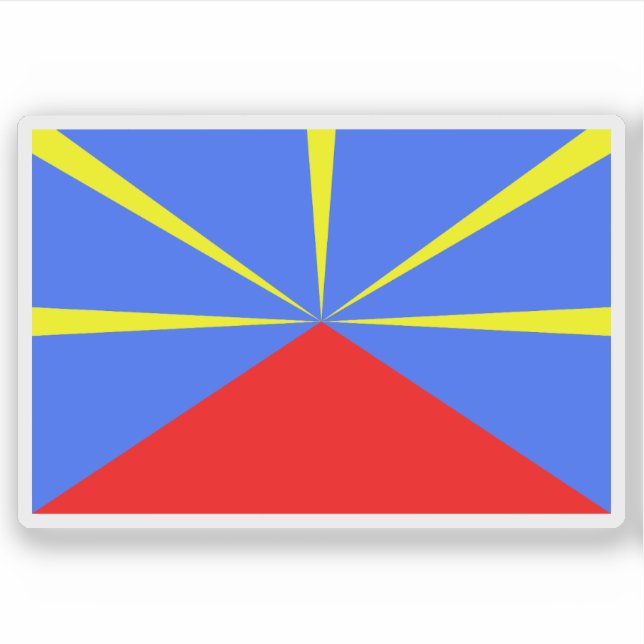 Die inoffizielle Flagge von Réunion, Lö Mahavéli ( Aufkleber (Vorderseite)