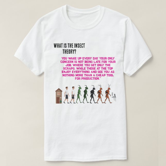 Die Insektentheorie - Philosophisches T - Shirt De (Design vorne)
