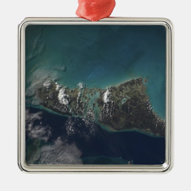 Die Insel der Bahamas-Andros Ornament Aus Metall (Vorne)