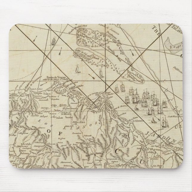 Die Insel Kuba mit einem Teil der Bahamabanken Mousepad (Vorne)