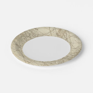 Die Insel Kuba mit einem Teil der Bahamabanken Pappteller