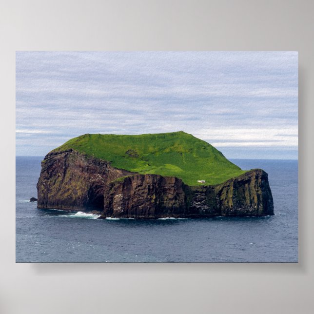 Die Insel mit einem Haus Poster (Vorne)
