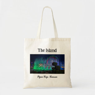 Die Insel Pigeon Forge, Tennessee Tote Tasche