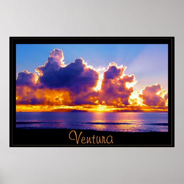 Die Inseln Blau Poster (Vorne)