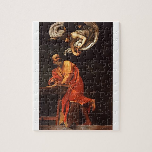 Die Inspiration von Saint Matthew, Caravaggio Puzzle (Vertikal)