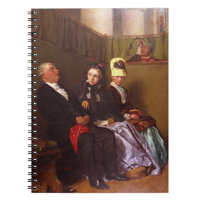 Die inspirierende Predigt (Öl auf Leinwand) Notizblock (Vorderseite)